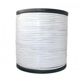BOBINA DE CABLE BLANCO MICROCOAXIAL + ALIMENTACION 300 M